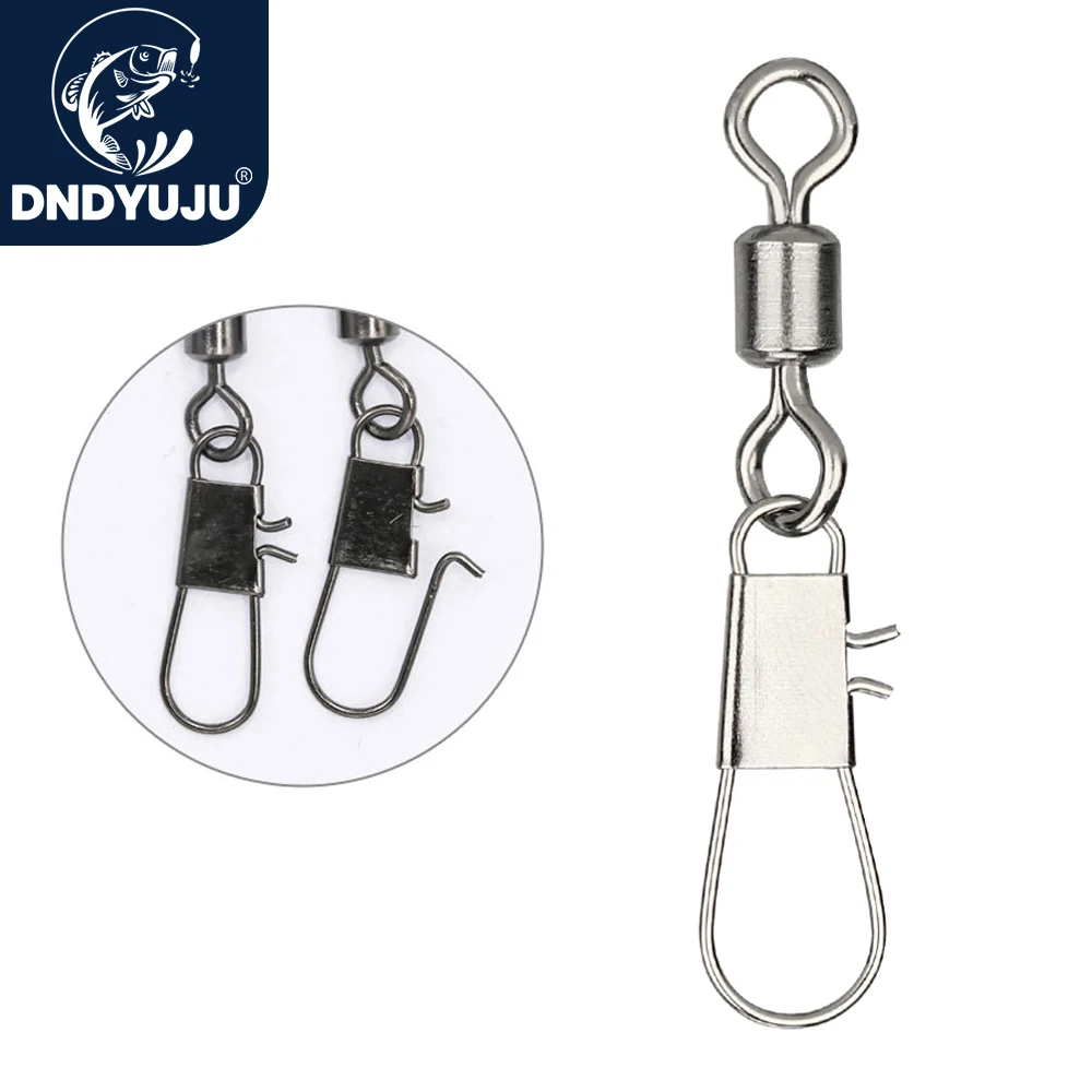 Fishing Equipment Gear - DNDYUJU 50pcs Fishing Connector Rolling Swivel