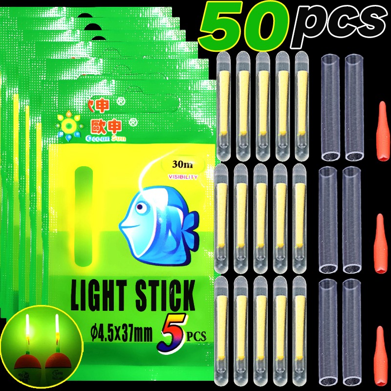 Night Float Fishing - 5/10/20/30/50PCS Firefly Fluorescent Rod Light Fishing