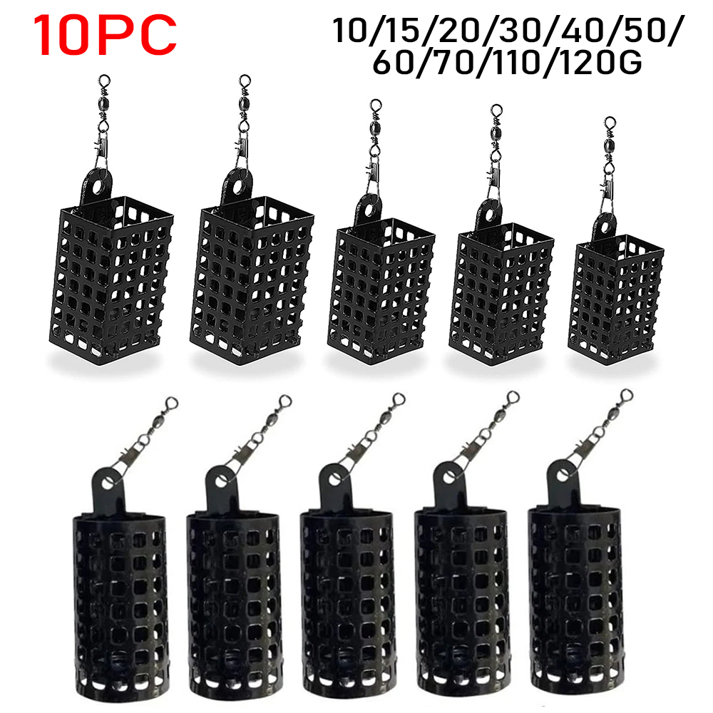 Fishing Equipment Gear - 10PCS Fishing Tackle Feeder Cage Stainless