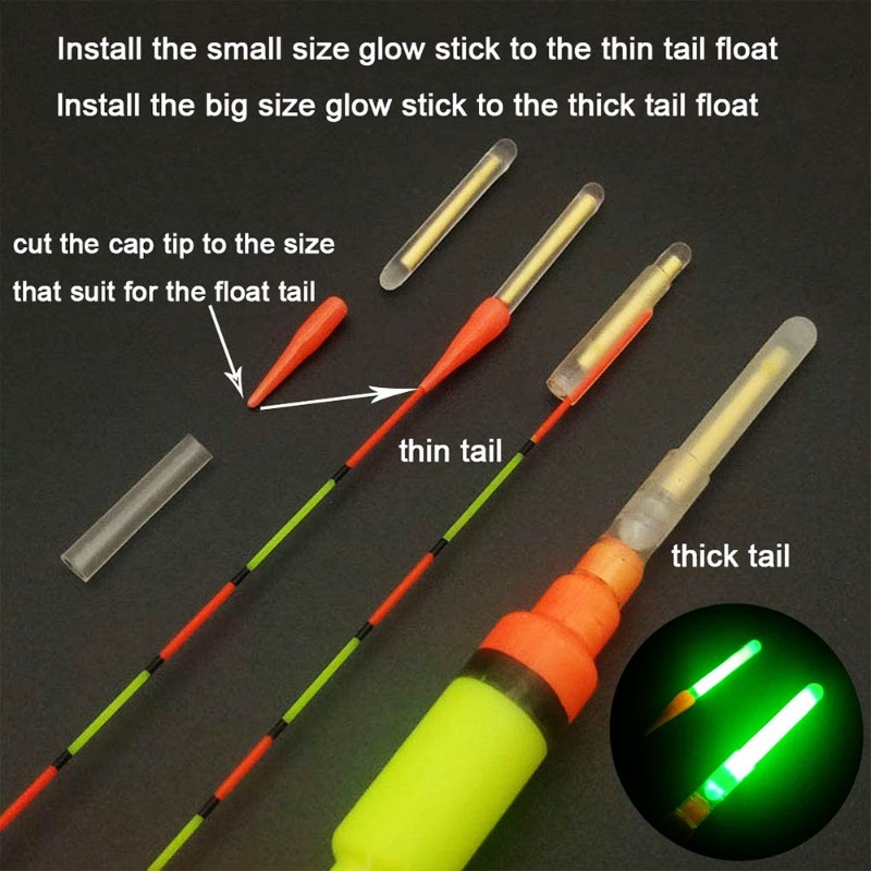 5/10/20/30/50PCS Firefly Fluor - đánh giá và giá Night Float Fishing