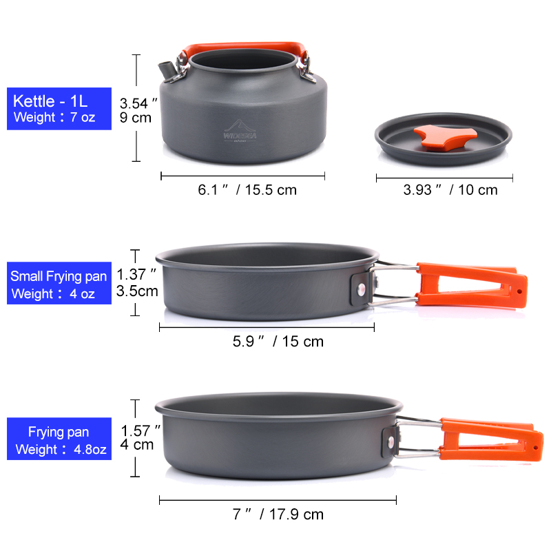 Widesea Camping Outdoor Cookwa - đánh giá và giá Fishing Equipment Set