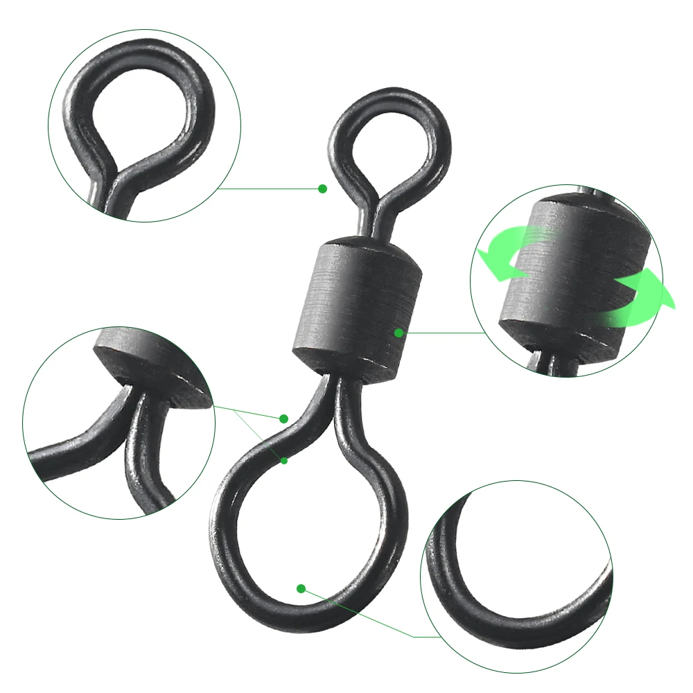 100pcs Carp Fishing Swivel Big - đánh giá và giá Fishing Equipment Gear