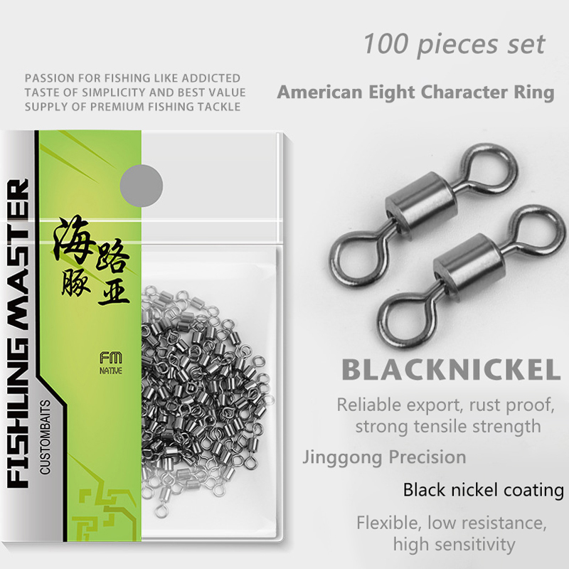 ★▲100Pcs Fishing Swivels Stain - đánh giá và giá Fishing Equipment Gear