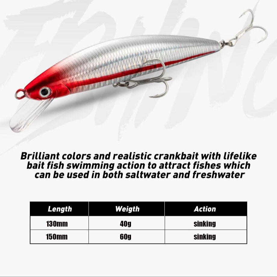 Fishing Lure Sinking Minnow 13 - đánh giá và giá Fishing Equipment Deals